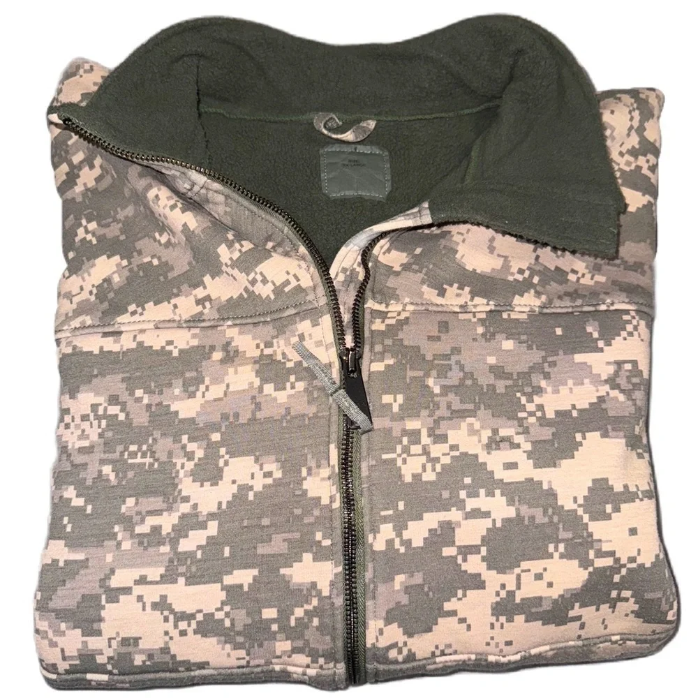 Massif Army Elements XXL Camo Jacket Flame Resistant ACU Cold Weather Coat EUC